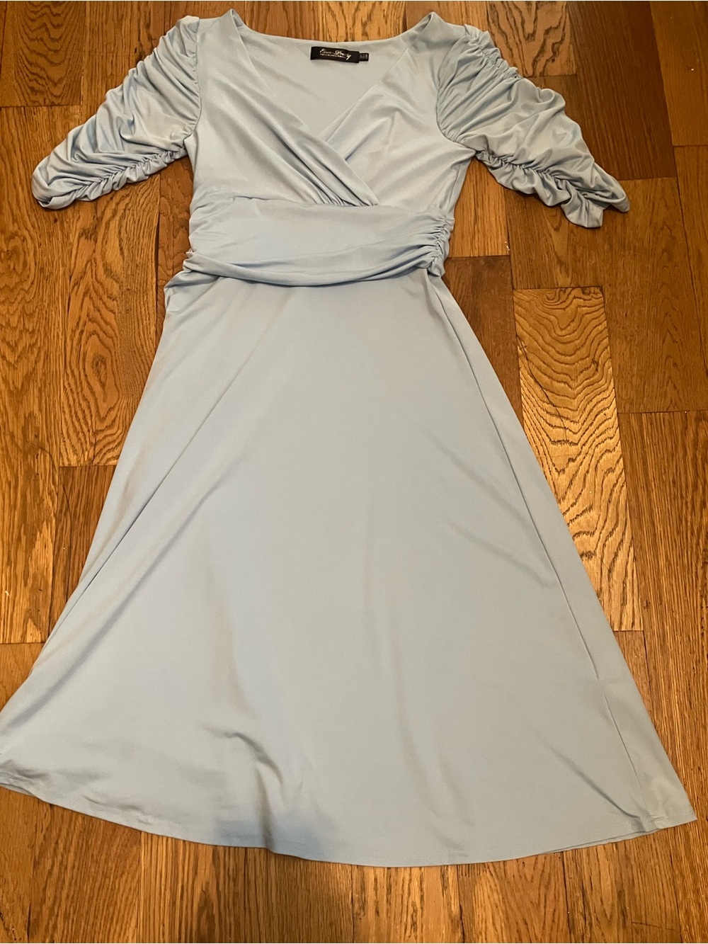 Ever Pretty Maxi Dress Formal Belted Size 6 Women's Light Blue Ruffle Used